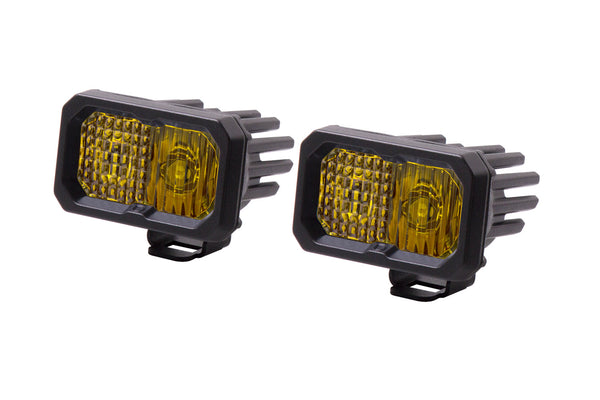 Stage Series 2 Inch LED Pod, Sport Yellow Combo Standard ABL Pair