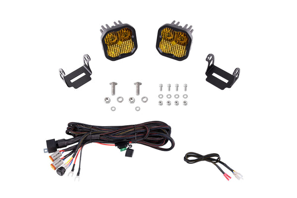 Stage Series Backlit Ditch Light Kit for 2021-2025 Ford F-150, SS3 Sport Yellow Combo Diode Dynamics