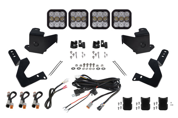 SS5 Grille CrossLink Lightbar Kit for 2022 Toyota Tundra Pro White Combo Diode Dymanics
