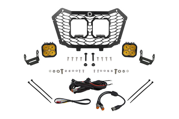 Stage Series LED Grille Kit for 2022-2024 Honda Talon, Yellow (3000K) Pro Yellow SAE Fog