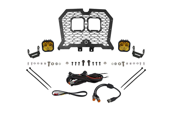 Stage Series LED Grille Kit for 2019-2023 Polaris RZR XP, Yellow (3000K) Sport Yellow Combo
