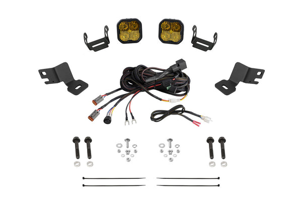 Stage Series A-Pillar Pod Kit for 2021-2024 Polaris RZR Trail, Yellow (3000K) SS3 Sport Sport Yellow Combo